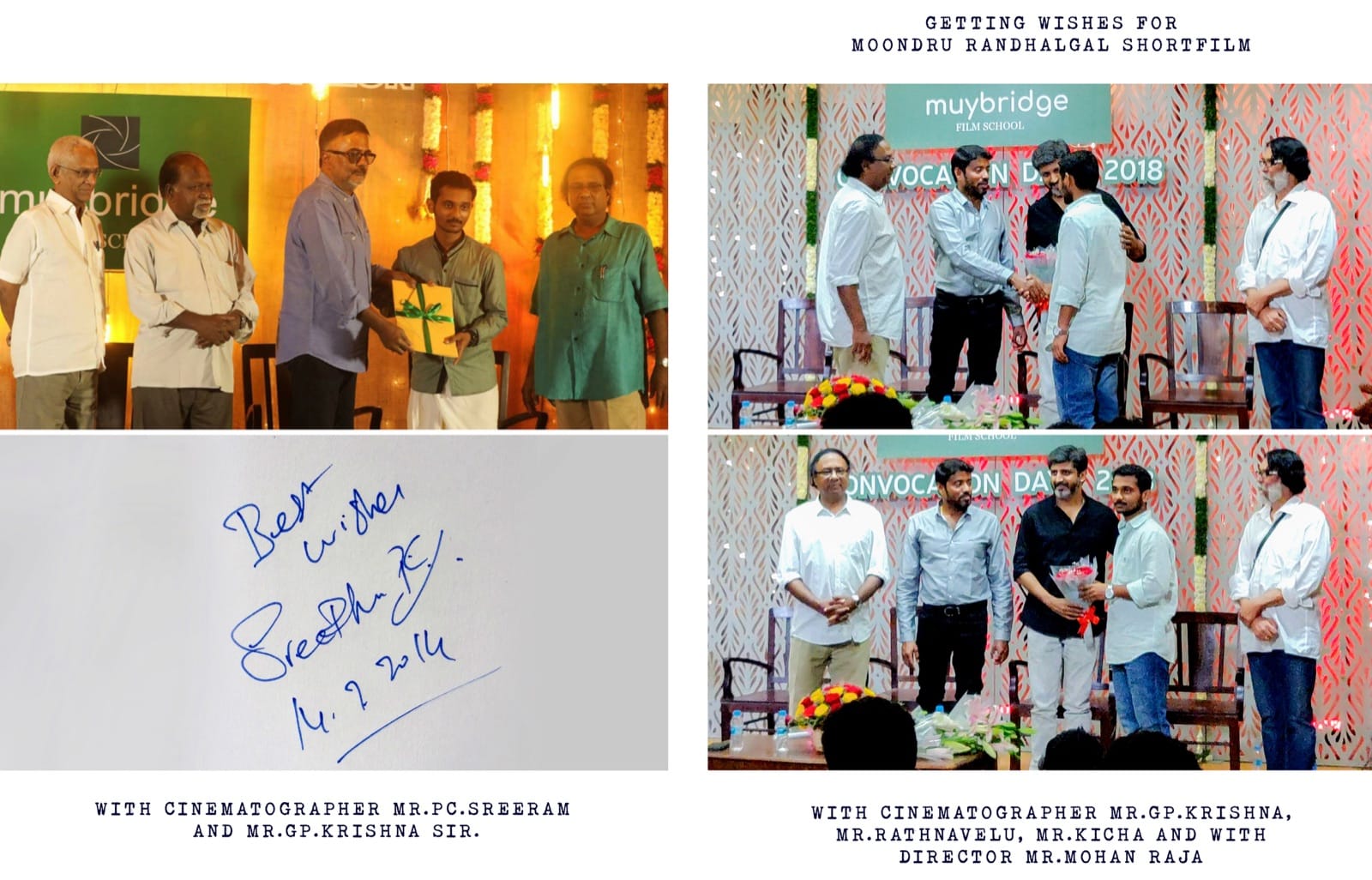Awards from DOP PC.Sreeram and Rathnavelu, 2018